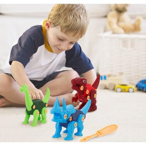 Diy Disassembly Assembly Dinosaur Toy Set Screw Nut Combination Assembling Dinosaur Model Educational Toy For Children Kids Gift