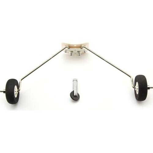Steel Wire Landing Gear With Sponge Wheel Block Mounting Bracket For 1400mm Surfer X8 / 800mm Mini Surfer 800 RC Airplane