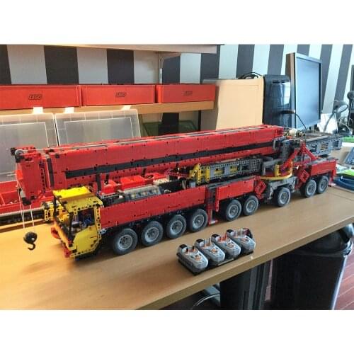 Technology Building Block moc-7909 Boom Engineering Truck Crane High Difficulty Challenge Remote Control Assembly Toys