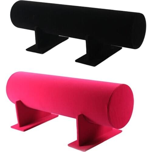 2pcs Black Rose Red Velvet Headband Hair Elastic Organizer Display Showcase