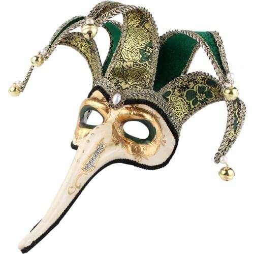 Venetian Long Nose Mask Plague Doctor for Women Men Wall Decorative Art Collection Mask