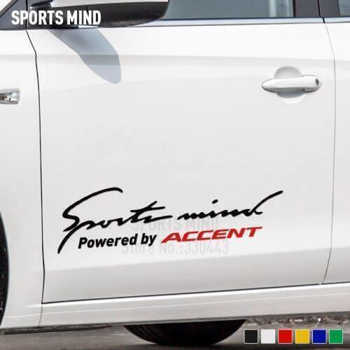 10 Pieces Sports Mind For Hyundai Accent 2008 Accessories Car Styling Automobiles Vinyl Car Sticker Decal