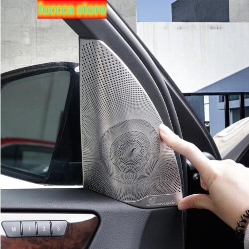Matte Car Door Audio Speaker Cover Trim For Mercedes Benz ML GL Class GLS GLE X204 X166 W166 2pcs