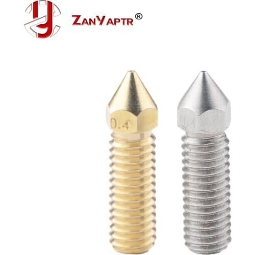 5pcs High Speed Volcano Nozzle Sharp Brass Copper Stainless steel 0.2 - 1.0mm Hotend Extruder For 1.75MM Filament 3D Printer