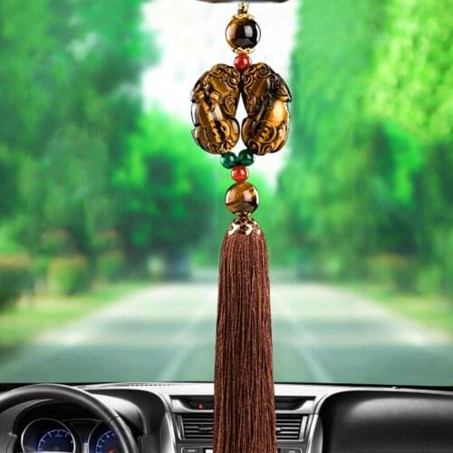 Automobile decoration Car pendant High-end ornaments Jade Pendant Brave and brave ornaments Rearview mirror Pendant