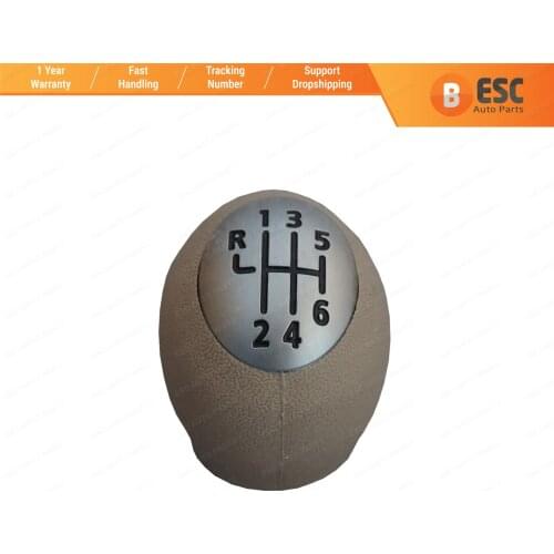 ESC Auto Parts ESP553 6-Speed Shift Stick Knob 328650024R Chrome Beige For Renault Dacia Nissan Opel Fast Shipment Free Shipment