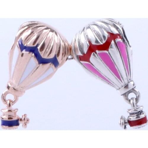 Free Shipping Authentic 925 Sterling Silver Hot Air Balloon Charms Fit Original Bracelet For Women DIY Jewelry S925 Beads