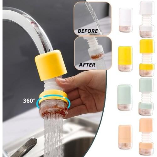 Splash-proof Head Of Faucet Extension Bubbler Kitchen Tap Water Shower Water-saving Rotatable Filter Lengthened Faucet Filters