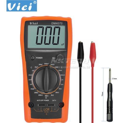 VICI DM4070 Digital LCR Meter Multimeter 3 1/2 20H Inductance 2000uF Capacitance 20Mohm Resistance Self-discharge R C LCD Tester