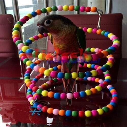 By dhl or ems 200 pcs practical 100CM New 2016 Chew Bird Parrot Bite Cockatoo Cockatiel Pet Budgie Toys Swing Parakeet