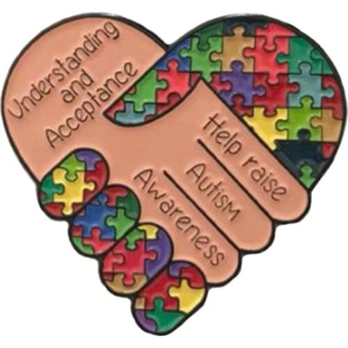 Understanding and Acceptance Help Raise Autism Awareness Enamel Pin