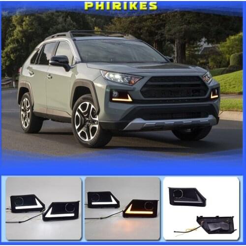 2019~2021year car bumper headlamp for RAV 4 RAV4 daytime light car accessories LED DRL headlight For Toyota RAV4 fog light