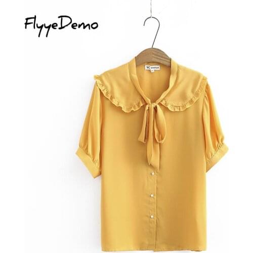 Блузки с бантом FlyyeDemo China At AliExpress