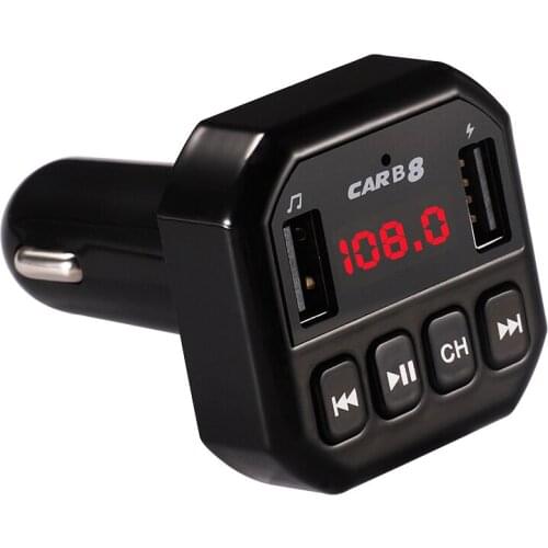FM Transmitter LCD Music MP3 Audio Receiver Adapter Transmitter TF Slot FM Modulator Bluetooth-compatible Hands-free Car Kit