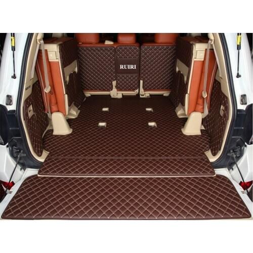 Good quality! Full set car trunk mats for Lexus LX 570 7 seats 2020 waterproof boot carpets cargo liner mats for LX570 2019-2007