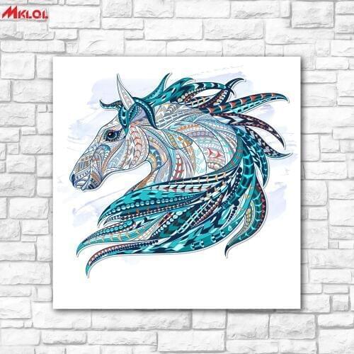 Horse head animal Oil Painting Wall Art Picture Paiting Canvas Paints Home Decor Abstract Print Painting Modern Wall Decor color