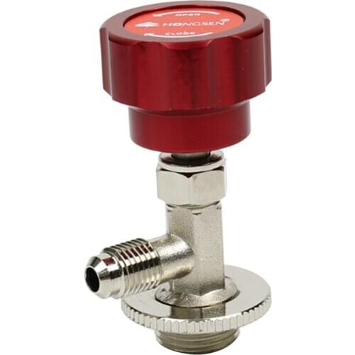 Red Pressure Relief Valve Fluorine tool Copper Rod Steel Forging for R134A