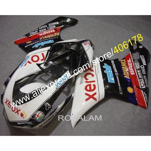 Best Price Motorbike Kit For Ducati 1098 848 1198 2007 2008 2009 2010 2011 White Black Motorcycle Fairings (Injection Molding)