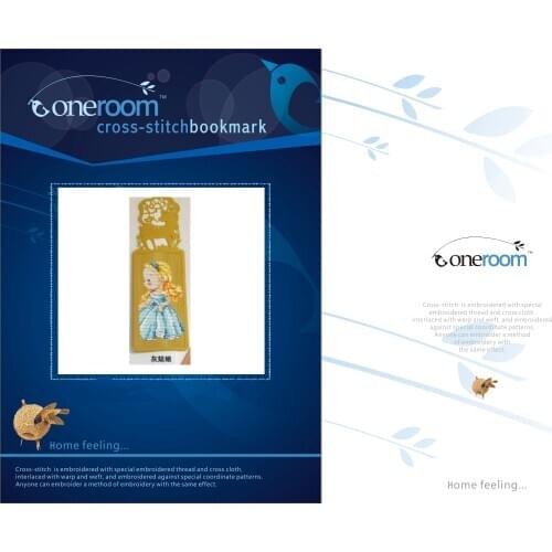 Blue girl Love with Flowers Cross stitch DMC set Creative Gift Handmade metal bookmark fairy tale princess series