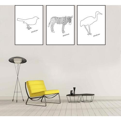 Minimalist Pablo Picasso Abstract Nursery Canvas Painting Animal Art Oil Poster Wall Picture for Living Room Home Decor Unframed