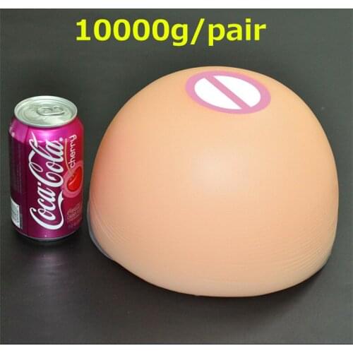 Huge Breast Forms Super Cup 36 K 10000g/pair Milk Silicone Simulation Breast Fake Boobs for Drag Queen Shemale Crossdresser