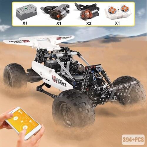 Technical RC Racing Car Desert Off-road Vehicle Bricks Creator Electric Building Blocks APP Remote Control Toys Children Gifts