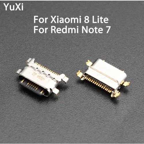 YuXi 2pcs USB Type C Charging Dock Micro USB Jack Connector Socket Port For Xiaomi Mi 8Lite For Rdemi 8 Note 7 8 8T 8PRO Note8