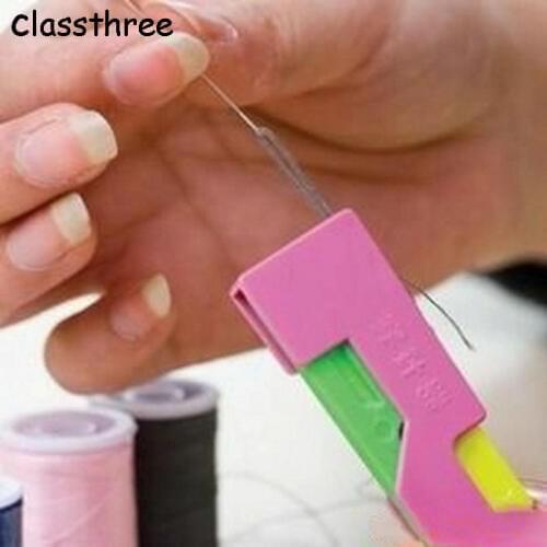 Elderly Use Automatic Easy Sewing Needle Device Threader Thread Guide Tool #2650