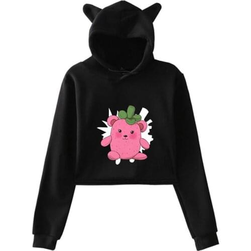 Moriah Elizabeth I Love pickle cat ears hoodie womens long-sleeved hooded sweatshirt hot-selling casual all-match hoodie tops