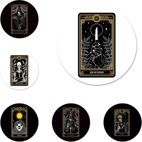 Tarot card fate divination Icons Pins Badge Decoration Brooches Metal Badges For Backpack Decoration 58mm
