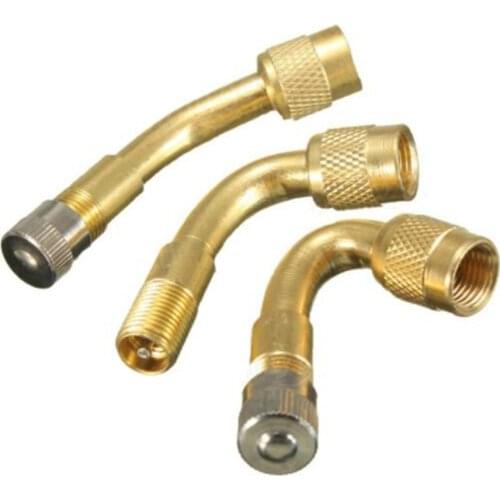 1Pc 90/135 Degree Air Tyre Valves For Truck Motorcycle Cycling Accessories Adapter Car Valve Extension Stem Brass High qualit