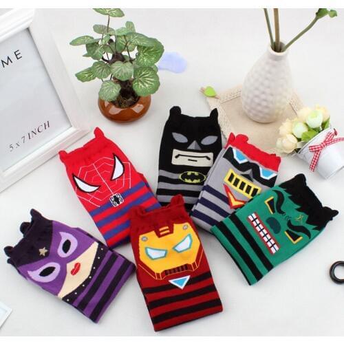 1 Pair/lot Unisex Women Men Lovers Heroes Union Cotton Socks For Men Fashion Socks Calcetines Mujer