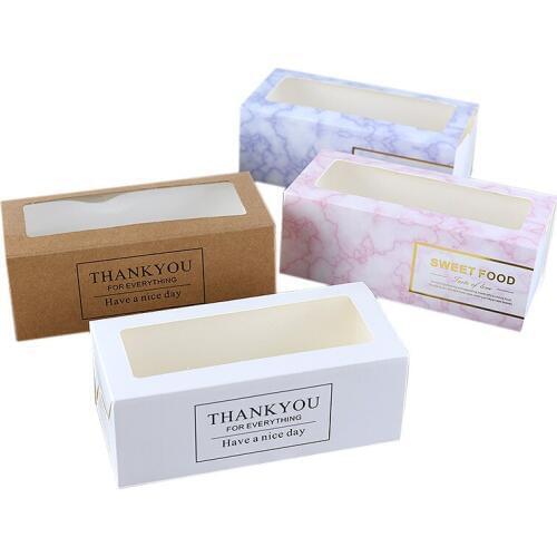 17*8*6cm White rectangle Drawer cake boxes Mooncake Biscuits cake Packing pancake box rolling Cake Sushi paper box