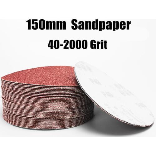 20pcs 150mm Sander Disc Sanding Polishing Paper Sandpaper Disc #20 - #2000 Abrasive Tools for Sander Grits