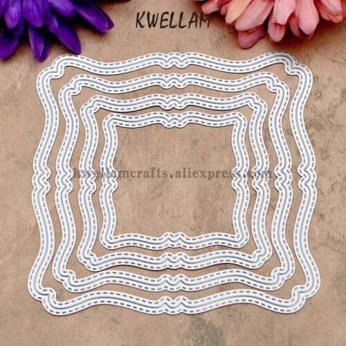 4pcs Outside and Inside B Frame Metal Die cutting Dies For DIY Scrapbooking Photo Album Embossing Folder KW8011232