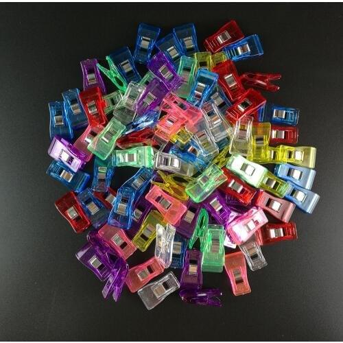 5 Pcs Red Plastic Wonder Clips Holder for DIY Patchwork Fabric Quilting Craft Sewing Knitting Garment Clips