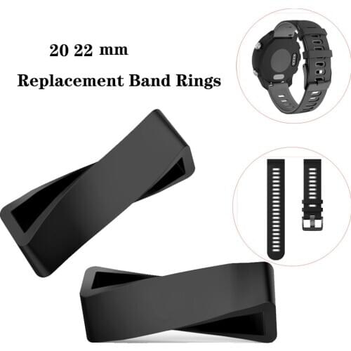 Watch band keeper forGarmin Vivoactive 3/4 silicone Rubber ring replacement wristbands buckle holder for Forerunner 245/645 loop