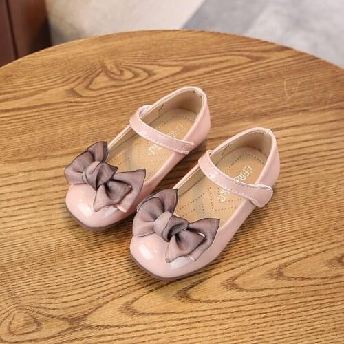 Kids Sandals for Girls Princess Shoes Fashion Solid Color Children Bow Little Girls Leather Shoes Toddler Shoes 1-12Y Kids Shoes