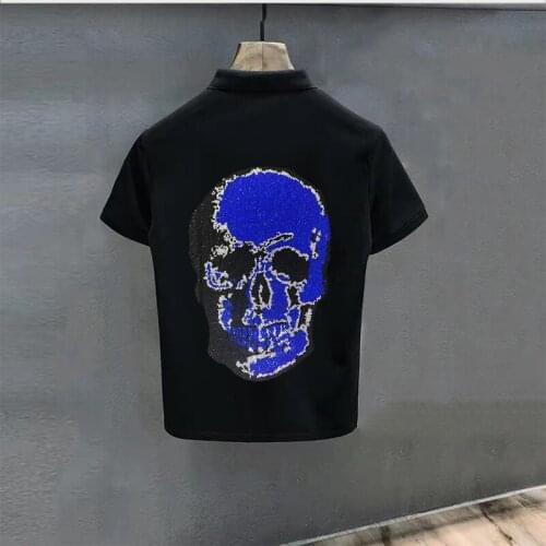 Exclusive Factory Outlet Hot Diamond Male Lndustry Short Sleeve Breathable Harajuku Couple Top Mens Summer Polo Shirt Brand