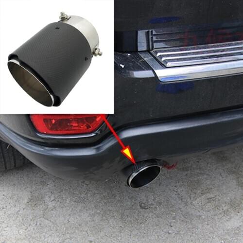 Carbon Fiber stainless Car Exhaust Carbon Exhaust Muffler Fit For Jeep Grand Cherokee 2011 2012 2013 Accessories