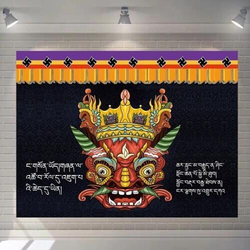 Indian buddha tapestry boho wall decor blanket trippy room decor Tibet Carpet