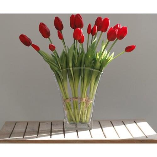 5pcs/bouquet New Silicone Tulip Artificial Flower Real Touch Fake Flower For Wedding Party Home Table Decor Valentines Day