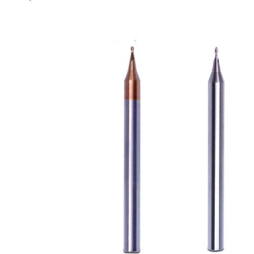 5pcs/set micro end mills radius HRC55 Tungsten Carbide ball nose End Mill 2 flutes CNC machine Milling Cutters diameter Router