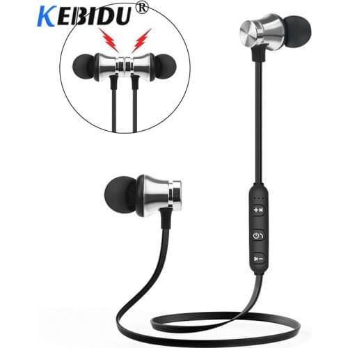 Kebidu Magnetic attraction Bluetooth Earphone 4.2 Waterproof Sports Headset With Microphone For Iphone Samsung S8 S9 Phone