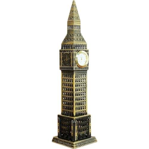 1pc Alloy Metal 3D Model London Big Ben Statue Souvenir Creative Gift Present Mini Crafts Figurines Home Accessories Decoration