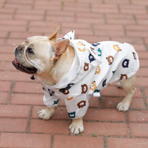 Fashion French Bulldog Dog Raincoat Waterproof Thin Summer Small Dog Puppy Rain Coat Pet Raining Coat Dog Costume