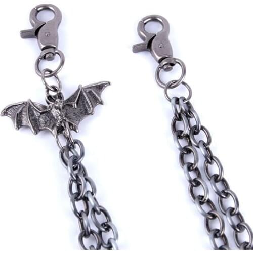 Mens Waist Key Chain Gun Black Heavy Rock Metal Hip Hop Gothic Punk Style Pants Trousers Chain Jean Biker Wallet Key Ring LW04