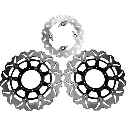 3Pcs/SEt Motorbike Front Rear Brake Disc Rotors Set For Honda CBR600F4i 2001 2002 2003 2004 2005 2006 Stainless Steel