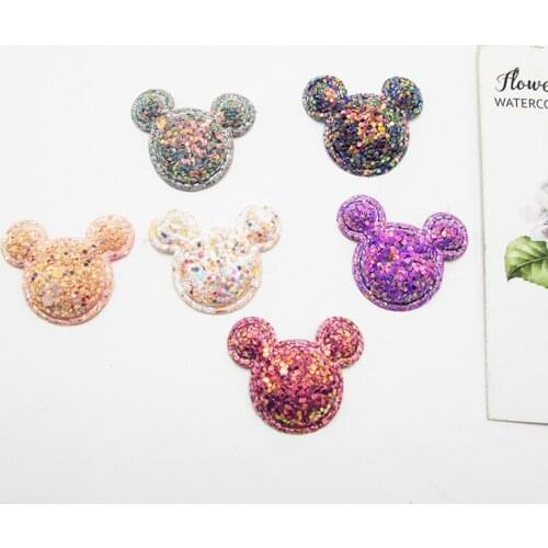 10pcs/bag Glitter Animals Patches Cheap Appliqued Wedding Decoration DIY Craft Manualidades Supply Handmad Hair Clip Accessories