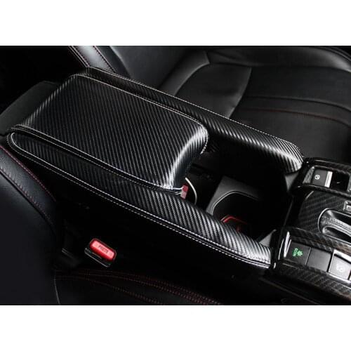 Microfiber Leather Armrest Cover For Honda Civic 10th Gen 2016 2017 3pcs Car Center Control Armrest Pad Cover Trim